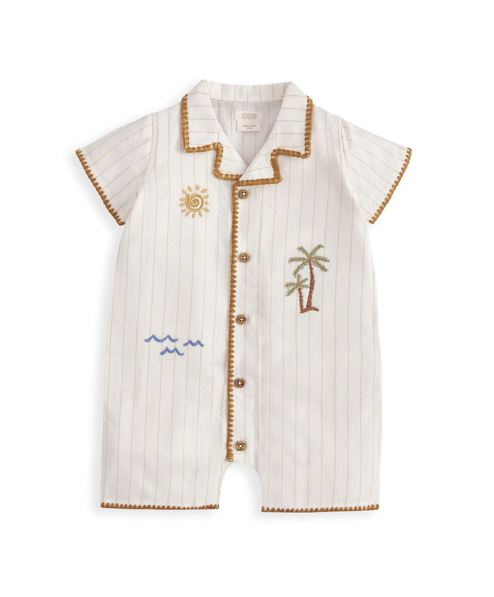 Mamas & Papas Rompers Linen Shirt Romper