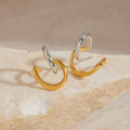 Loop Fusion Gold Plated Earrings