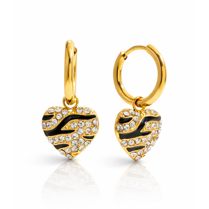 Love Charm Gold Plated Earrings