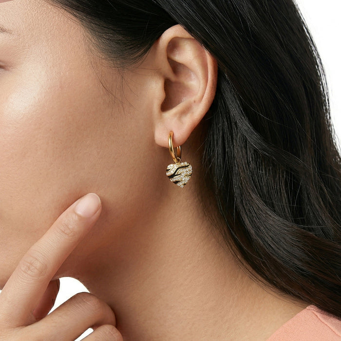Love Charm Gold Plated Earrings