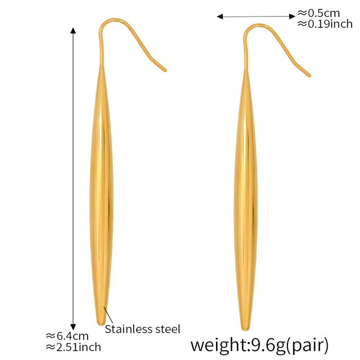Lumen Taper Threads Gold Plated Earrings