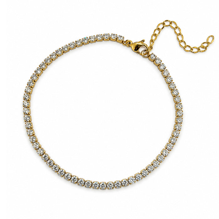 Luxe Crystal Glow Gold Plated Anklet
