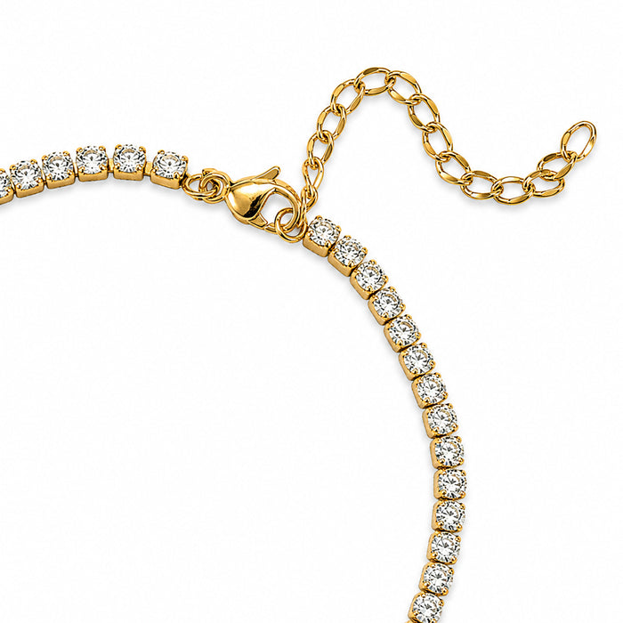 Luxe Crystal Glow Gold Plated Anklet