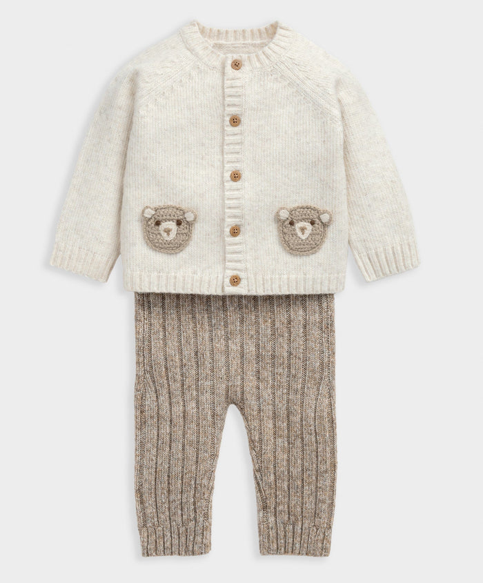 Mamas & Papas Outfits & Sets Me & You Bear Cardigan & Leggings Outfit Set