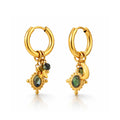 Midnight Aura Gold Plated Hoop Earrings
