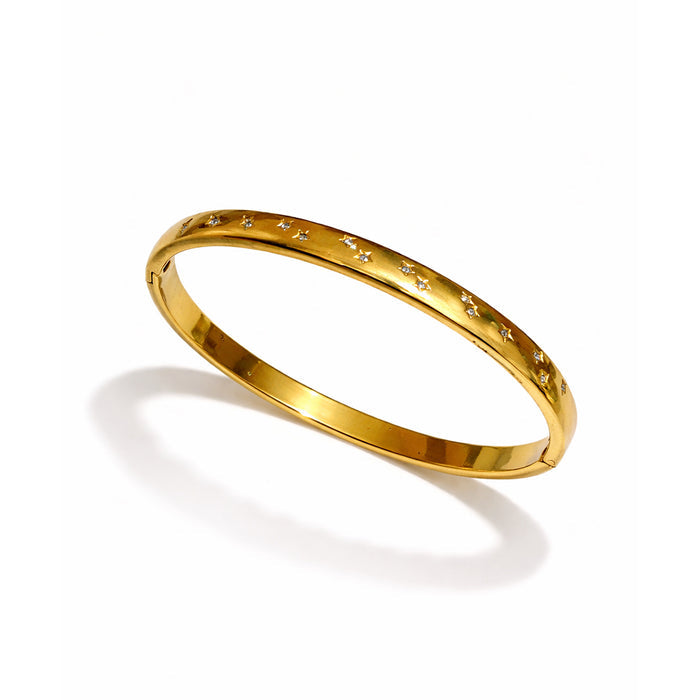 Moonlit Spark Gold Plated Bangle