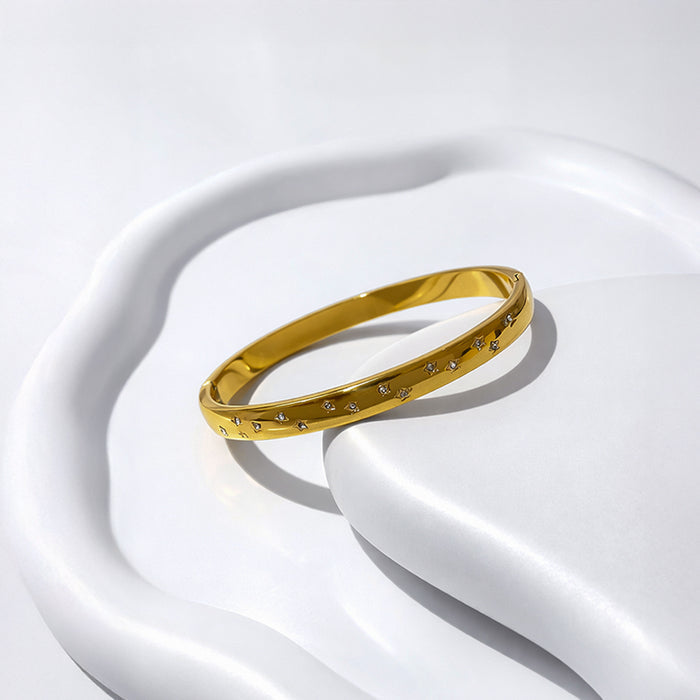 Moonlit Spark Gold Plated Bangle
