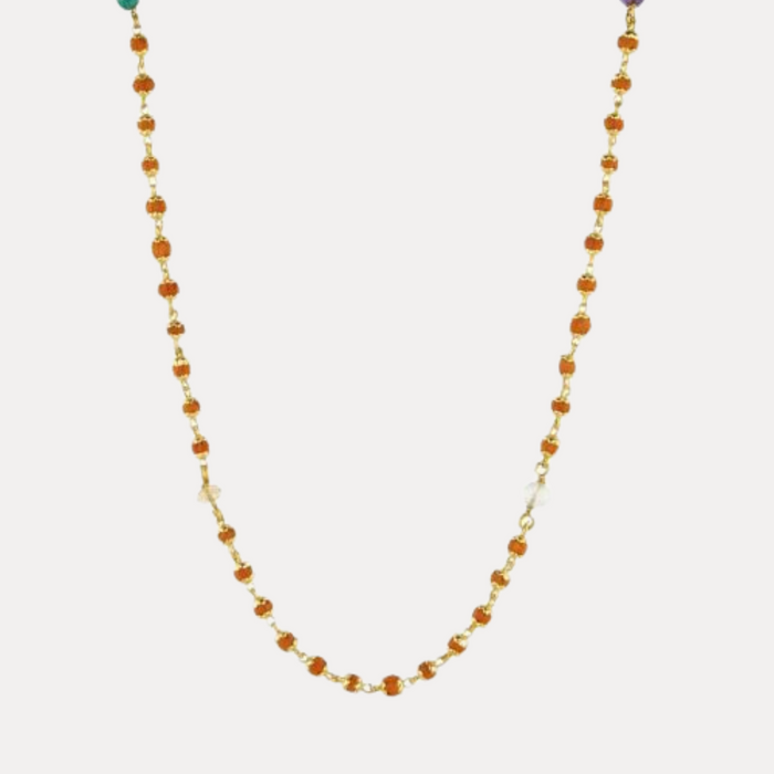 Nine Planets Rudrani with Silver Caps Necklace