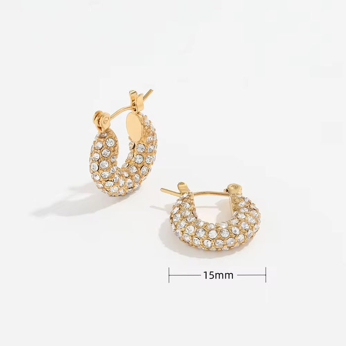 Opaline Burst Gold Plated Hoops
