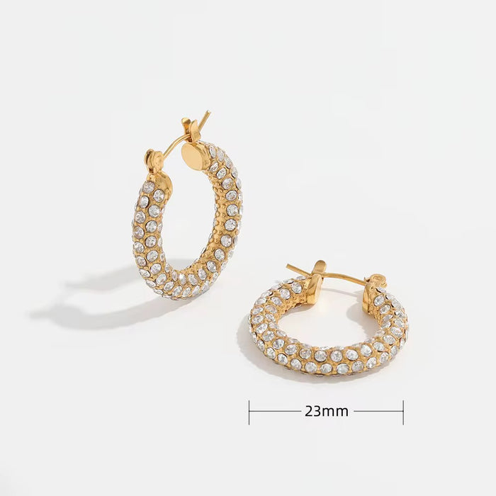 Opaline Burst Gold Plated Hoops
