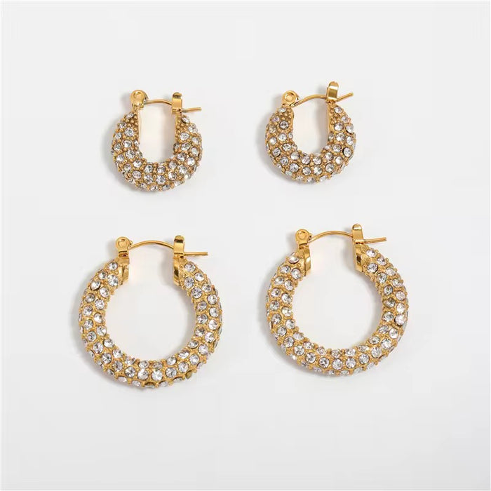 Opaline Burst Gold Plated Hoops