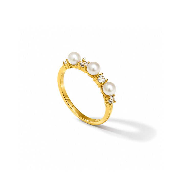 Pearl Radiance Gold Plated Ring
