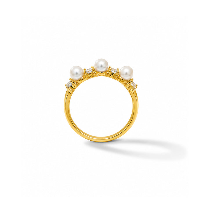 Pearl Radiance Gold Plated Ring