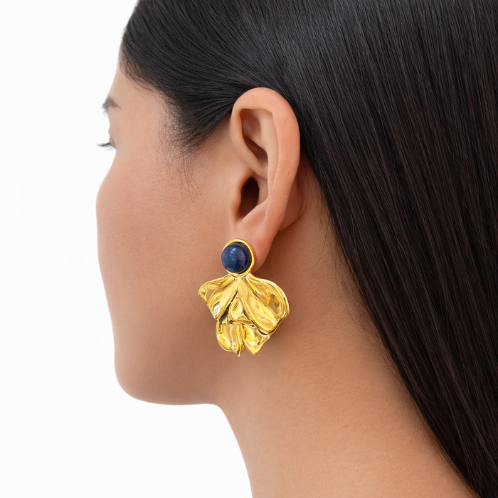 Petals Gold Plated Earring