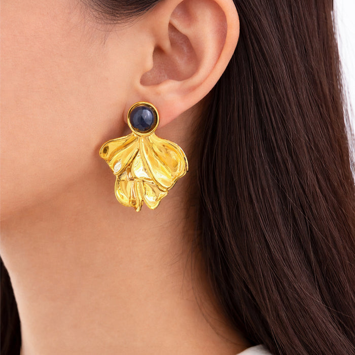 Petals Gold Plated Earring