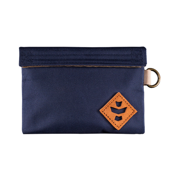 Revelry The Mini Confidant Smell Proof Small Stash Bag Navy Blue Front View