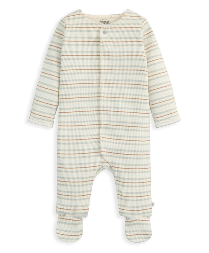 Mamas & Papas All-in-Ones & Bodysuits Ribbed Stripe Sleepsuit