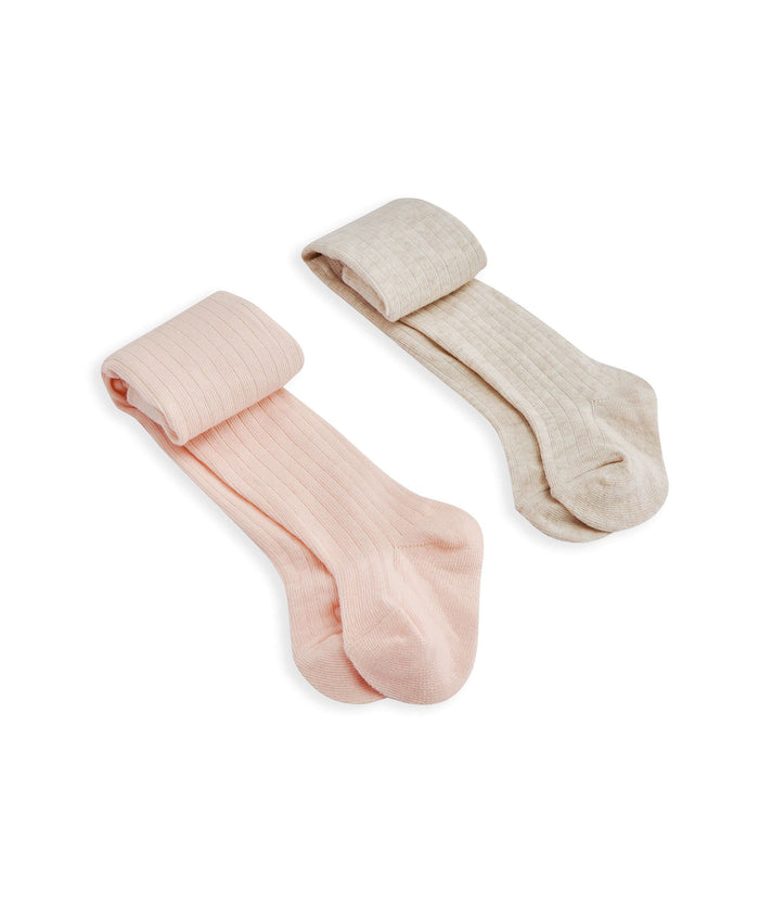 Mamas & Papas Socks & Tights Ribbed Tights (Pack of 2)