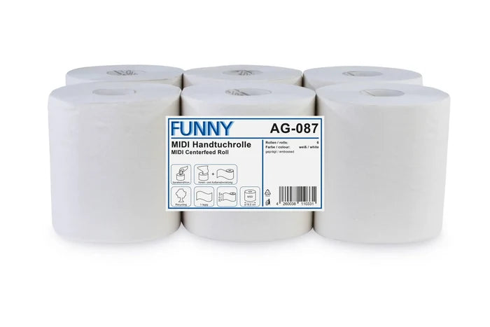 Rollenhandtuchpapier, 1-lagig, recycling weiß