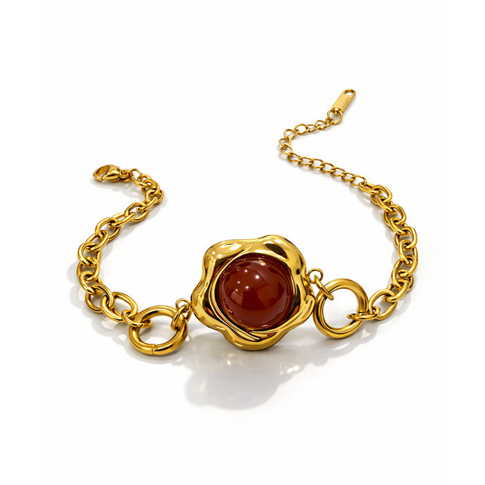 Ruby Bloom Gold Plated Bracelet