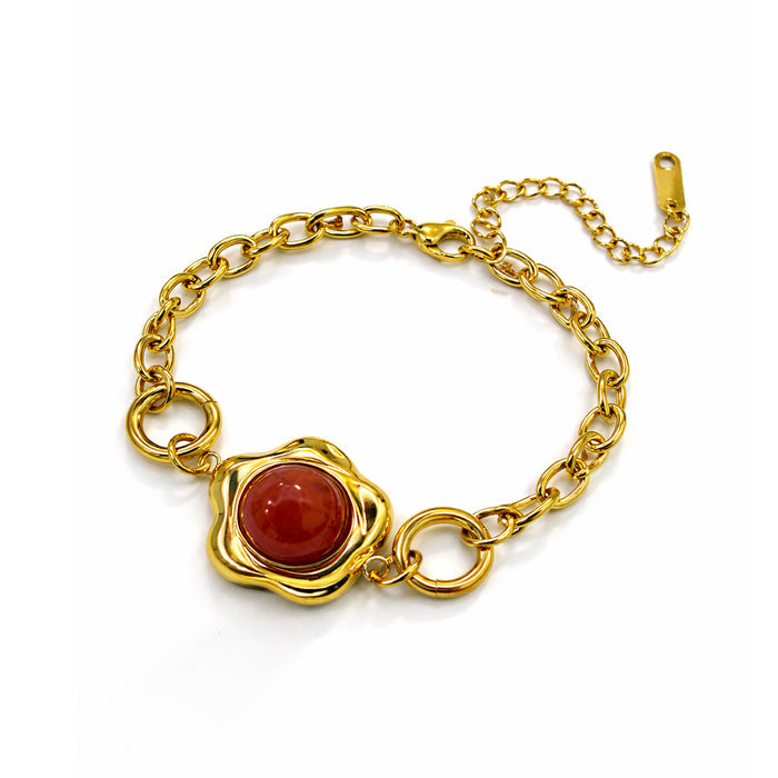 Ruby Bloom Gold Plated Bracelet