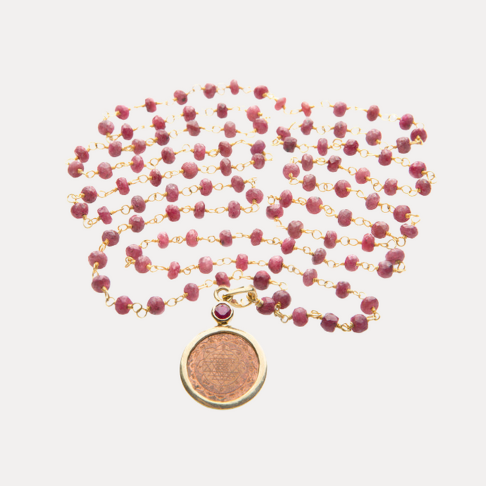Ruby Sri Yantra Necklace
