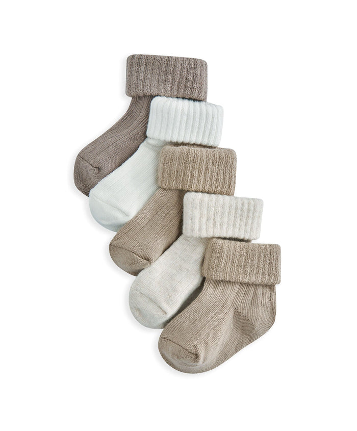 Mamas & Papas Socks & Tights Sand Ribbed Socks (Pack of 5)