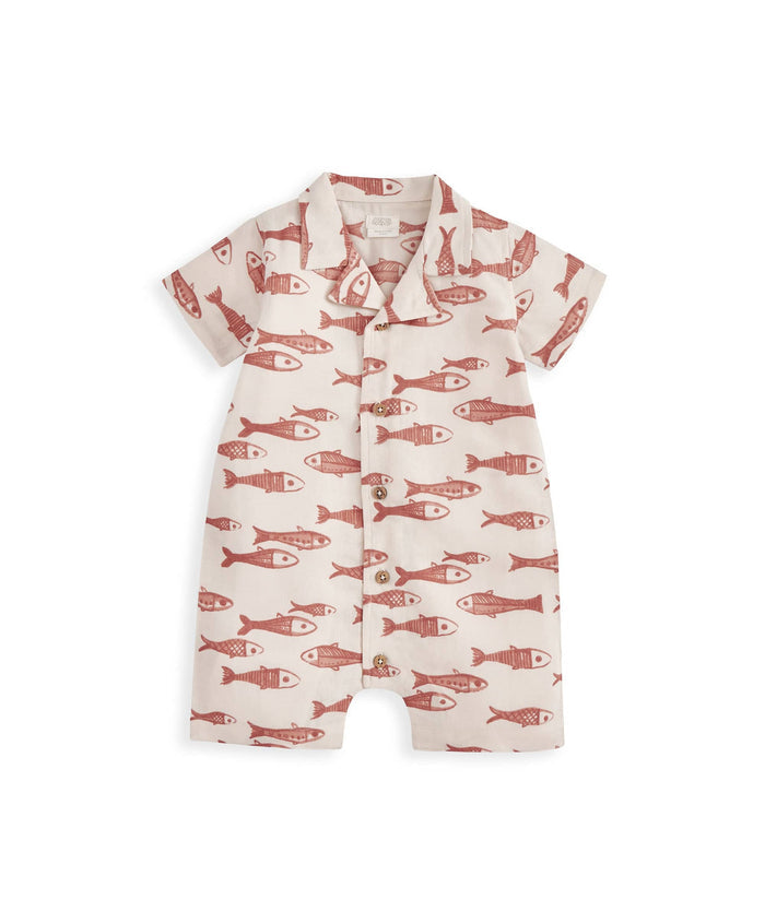 Mamas & Papas Rompers Sardine Linen Romper