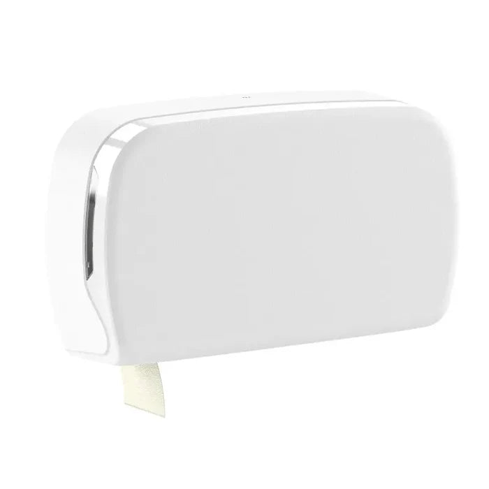 SemyTop Maxi Jumbo Toilettenpapierspender, für 2 Rollen, schwarz matt, für Rollen bis Ø 23 cm