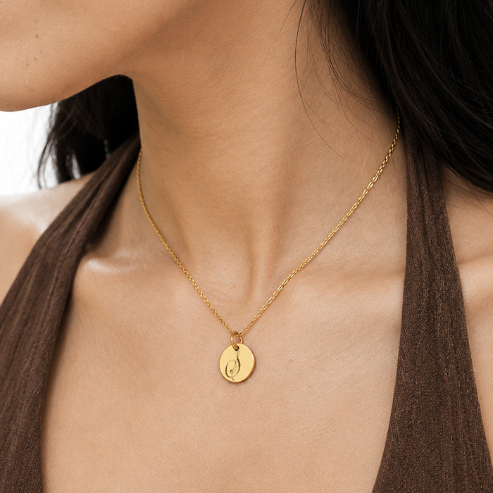 Sorele Engraved Gold Plated Pendant