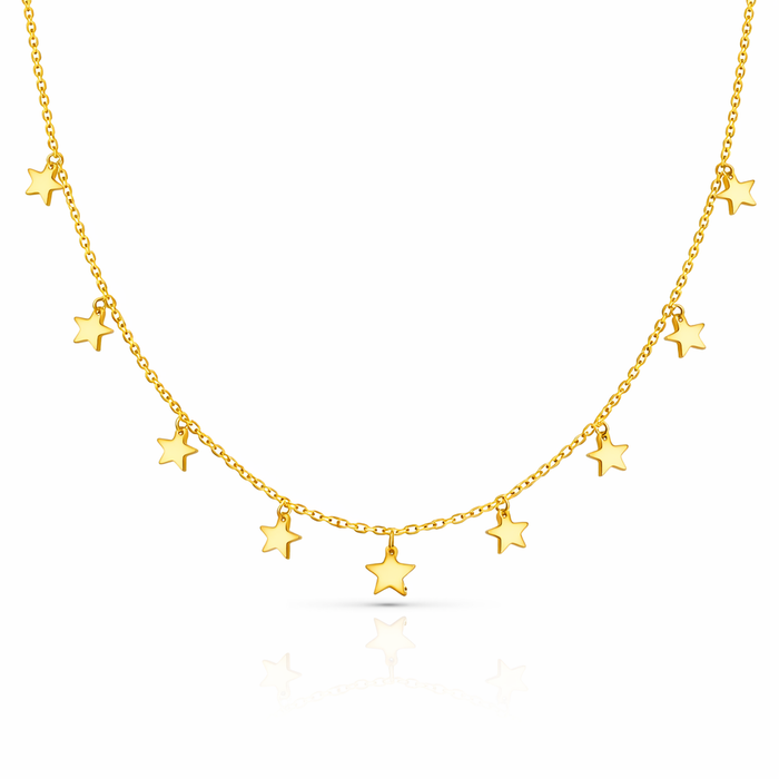 Stellar Kiss Gold Plated Necklace