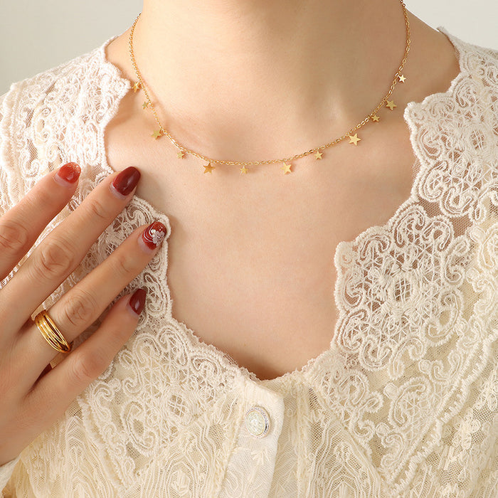 Stellar Kiss Gold Plated Necklace