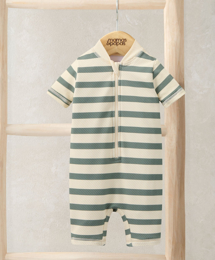 Mamas & Papas Swimwear Stripe Short Sleeve Rashsuit