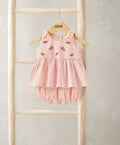 Mamas & Papas Outfits & Sets Striped Pink Peplum Top Set