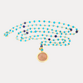 Turqouise and Lapis Sri Yantra Necklace