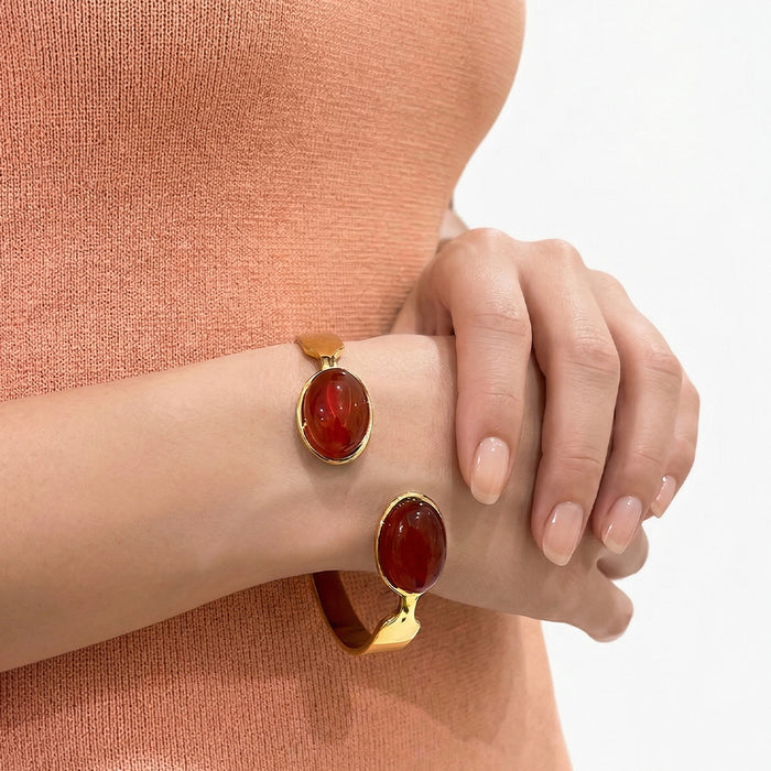 Velvet Ember Gold Plated Bangle