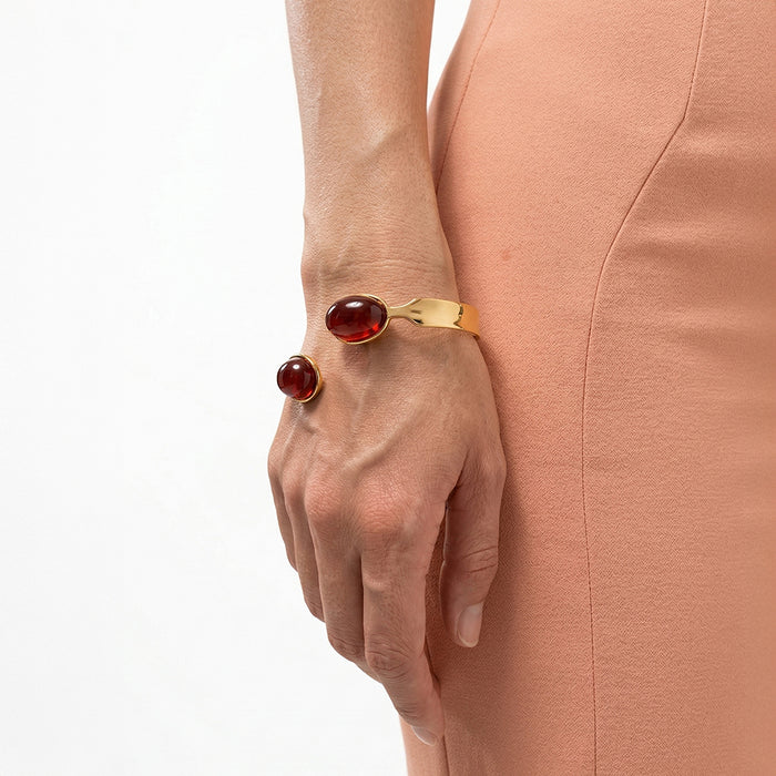 Velvet Ember Gold Plated Bangle