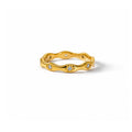 Velvet Wave Diamond Gold Plated Band Ring