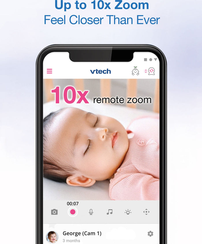 VTech Baby Monitors VTech RM4761 5inch Smart Wi-Fi 1080p Pan & Tilt Monitor - White