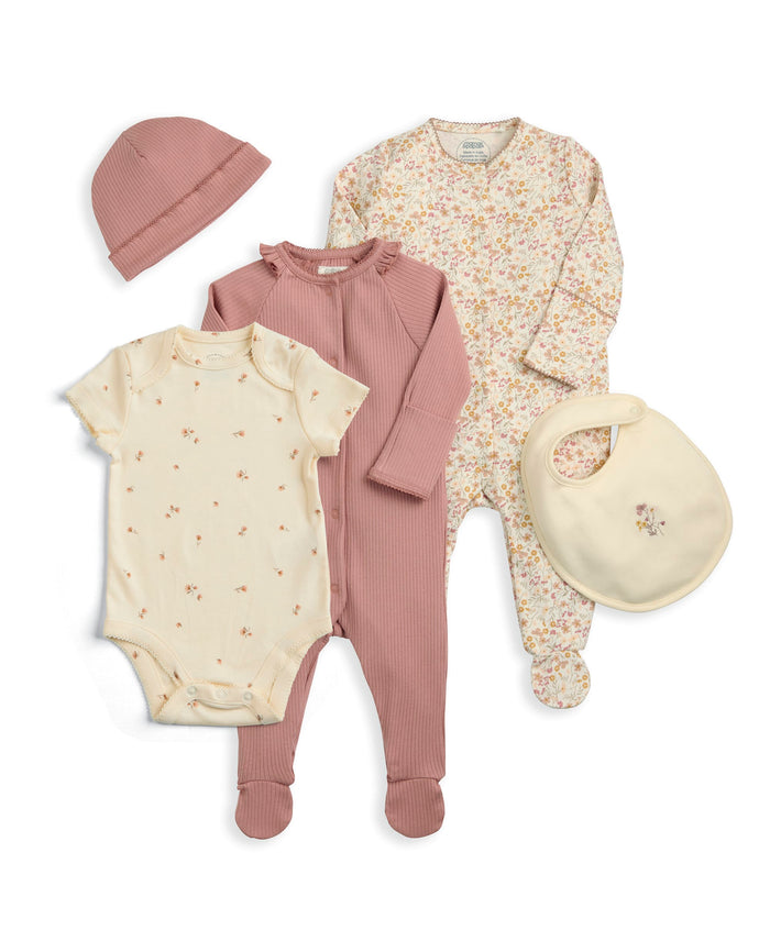 Mamas & Papas Outfits & Sets Welcome to the World Floral Baby Clothes 5 Piece Set