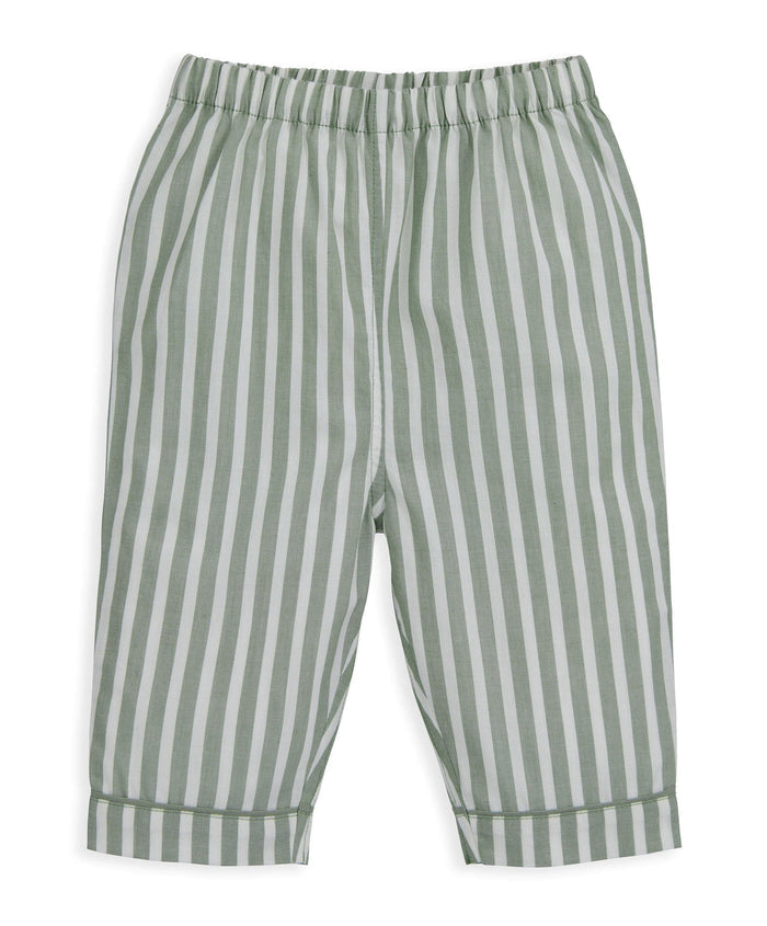 Mamas & Papas Pyjamas & Nightwear Woven Green Stripe Pyjamas